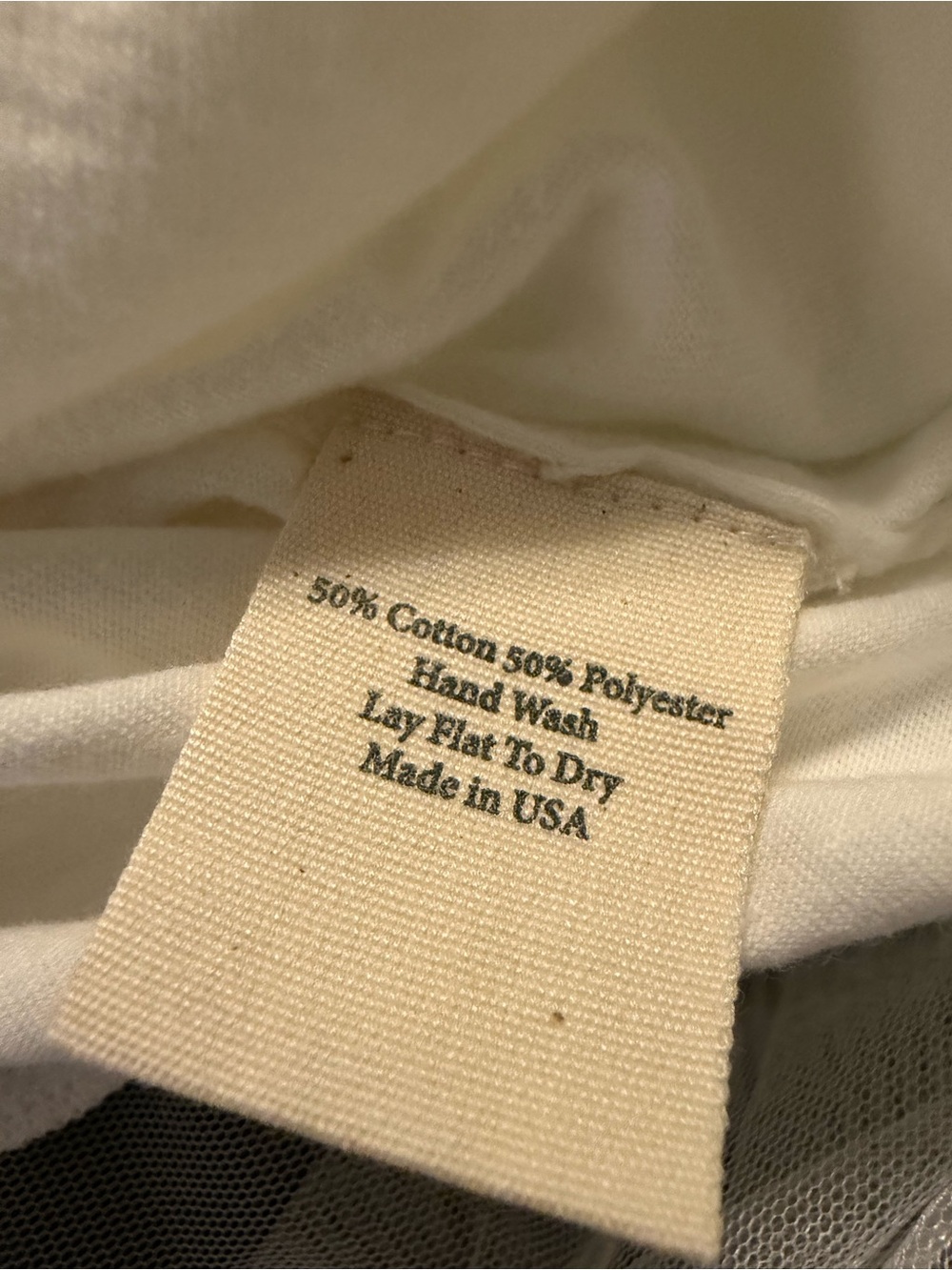 Tricia Fix White Tee w/ Quilt Stars and Tulle Oversized - Picture 5 of 5